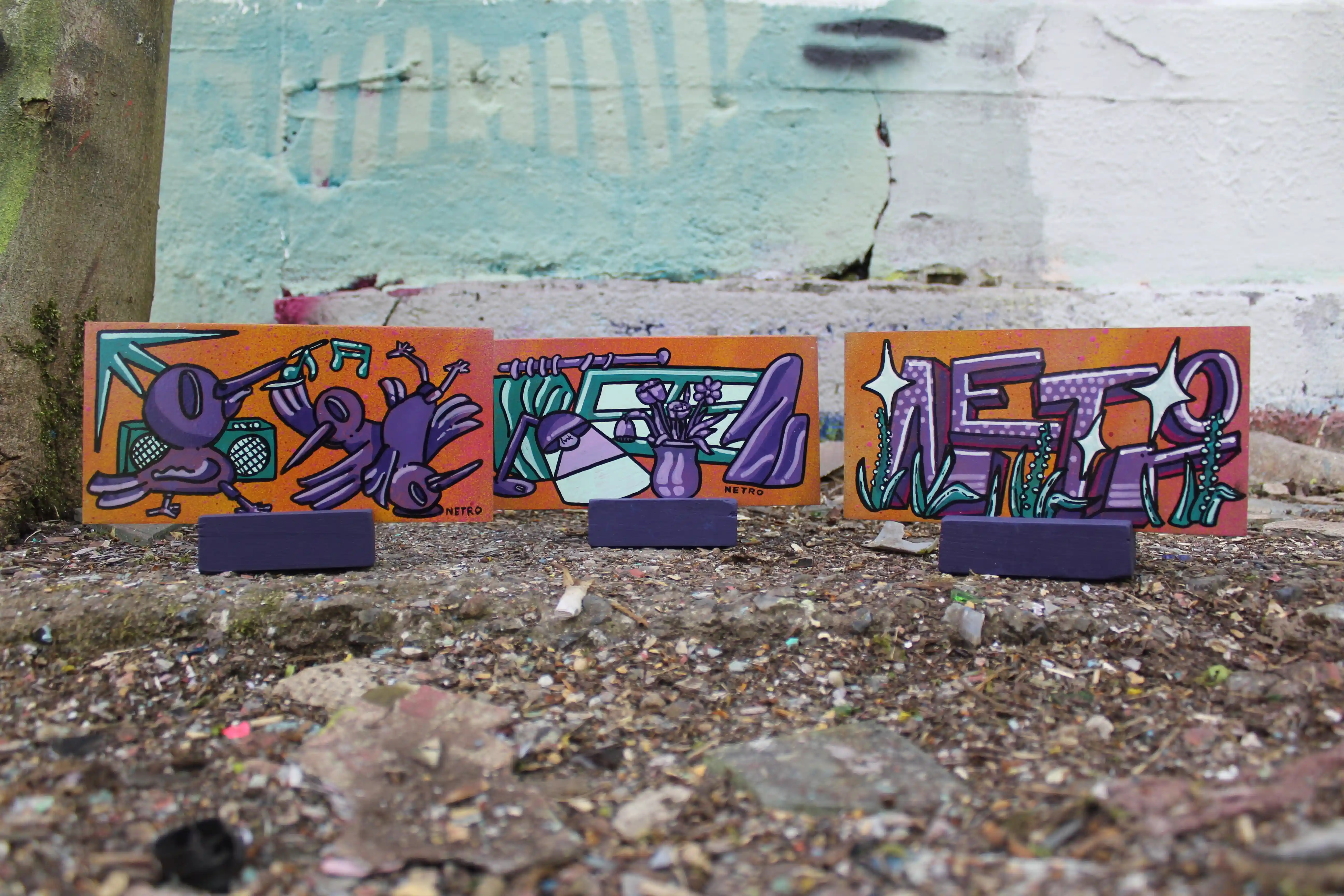 Paintings on metal