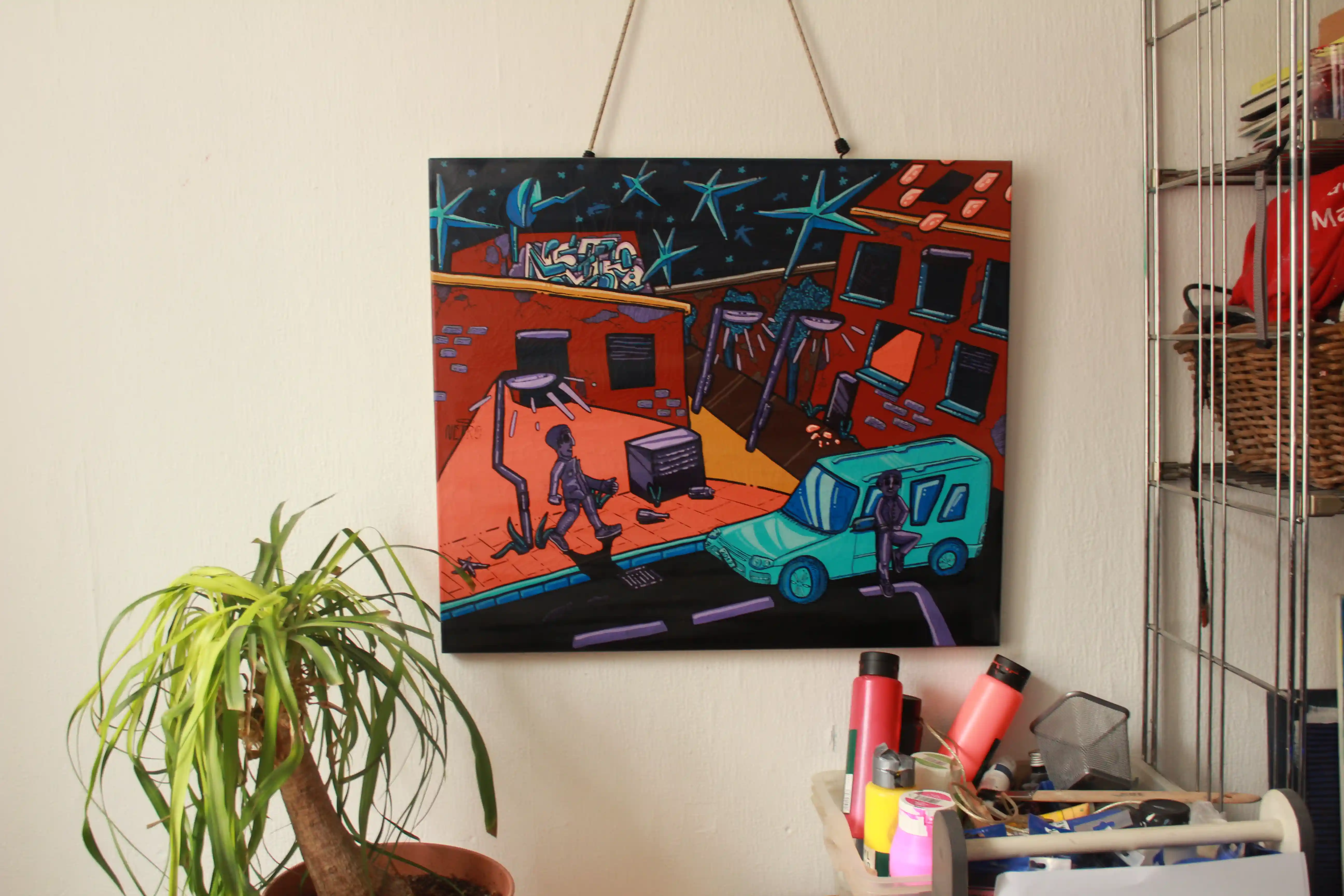 A canvas painting