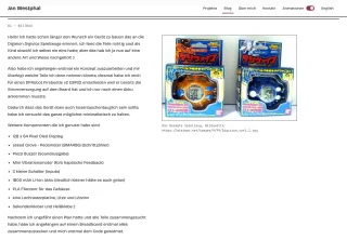 Layout eines Blogbeitrags mit Textspalte links und dem passenden Bild rechts daneben