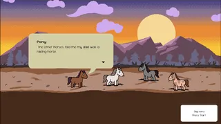 Go Pony, Go C!: Intro-Sequenz mit kurzem Dialog